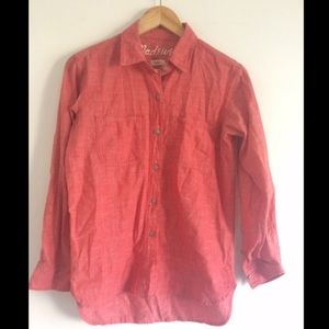 Madewell Red Chambray Shirt Size S